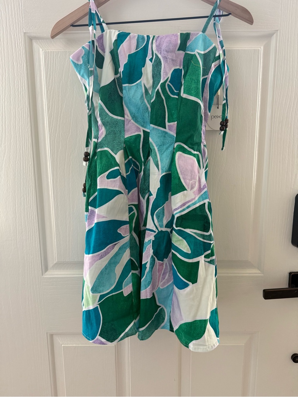 Peixoto Teal, Green & Lavender Floral Strap Dress